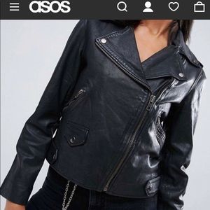 ASOS leather moto jacket